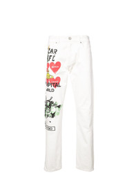 weiße bedruckte Jeans von Vivienne Westwood Anglomania