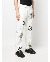 weiße bedruckte Jeans von Off-White