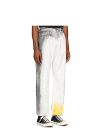 weiße bedruckte Jeans von N. Hoolywood