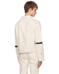 weiße bedruckte Jeansjacke von Coperni