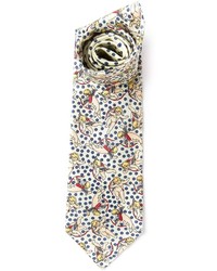 weiße bedruckte Krawatte von Dolce & Gabbana