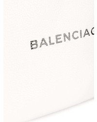 weiße bedruckte Leder Clutch Handtasche von Balenciaga