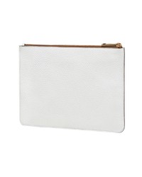 weiße bedruckte Leder Clutch Handtasche von Fendi