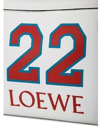 weiße bedruckte Leder Clutch von Loewe