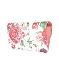 weiße bedruckte Leder Clutch von Dolce & Gabbana