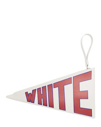 weiße bedruckte Leder Clutch von Off-White