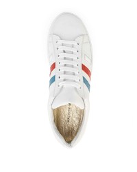 weiße bedruckte Leder niedrige Sneakers von Madison.Maison