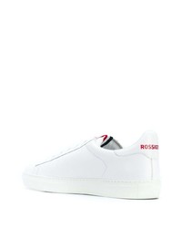 weiße bedruckte Leder niedrige Sneakers von Rossignol