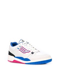 weiße bedruckte Leder niedrige Sneakers von Bally