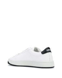 weiße bedruckte Leder niedrige Sneakers von Kenzo