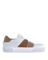 weiße bedruckte Leder niedrige Sneakers von Ermenegildo Zegna XXX