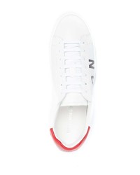 weiße bedruckte Leder niedrige Sneakers von DSQUARED2