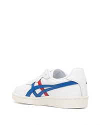 weiße bedruckte Leder niedrige Sneakers von Onitsuka Tiger