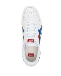 weiße bedruckte Leder niedrige Sneakers von Onitsuka Tiger