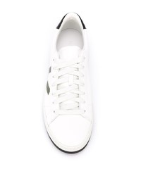 weiße bedruckte Leder niedrige Sneakers von Kenzo