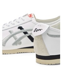 weiße bedruckte Leder niedrige Sneakers von Onitsuka Tiger