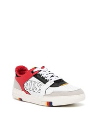 weiße bedruckte Leder niedrige Sneakers von Missoni