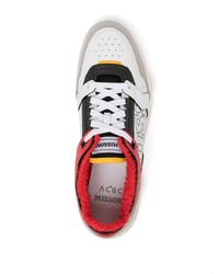 weiße bedruckte Leder niedrige Sneakers von Missoni