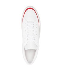 weiße bedruckte Leder niedrige Sneakers von Gcds