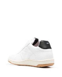 weiße bedruckte Leder niedrige Sneakers von Porter