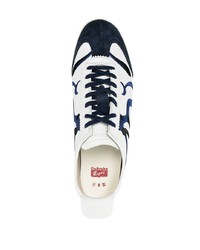 weiße bedruckte Leder niedrige Sneakers von Onitsuka Tiger