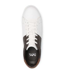 weiße bedruckte Leder niedrige Sneakers von MICHAEL Michael Kors