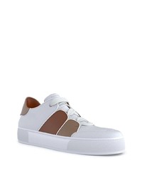 weiße bedruckte Leder niedrige Sneakers von Ermenegildo Zegna XXX