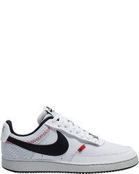 weiße bedruckte Leder niedrige Sneakers von Nike Sportswear