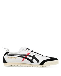 weiße bedruckte Leder niedrige Sneakers von Onitsuka Tiger