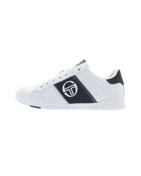 weiße bedruckte Leder niedrige Sneakers von Sergio Tacchini