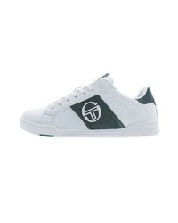 weiße bedruckte Leder niedrige Sneakers von Sergio Tacchini