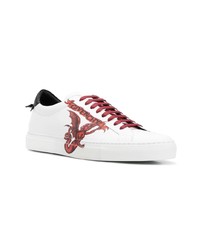 weiße bedruckte Leder niedrige Sneakers von Givenchy