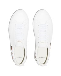 weiße bedruckte Leder niedrige Sneakers von Givenchy