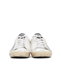 weiße bedruckte Leder niedrige Sneakers von Golden Goose