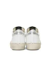 weiße bedruckte Leder niedrige Sneakers von Golden Goose