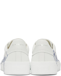 weiße bedruckte Leder niedrige Sneakers von Givenchy
