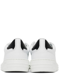 weiße bedruckte Leder niedrige Sneakers von MSGM