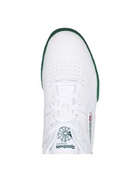 weiße bedruckte Leder niedrige Sneakers von Reebok
