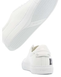 weiße bedruckte Leder niedrige Sneakers von Givenchy