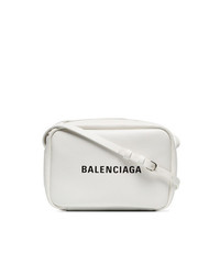 weiße bedruckte Leder Umhängetasche von Balenciaga