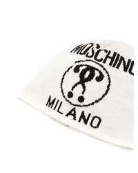 weiße bedruckte Mütze von Moschino