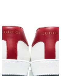 weiße bedruckte niedrige Sneakers von Gucci