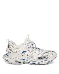 weiße bedruckte niedrige Sneakers von Balenciaga