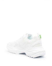 weiße bedruckte niedrige Sneakers von Just Cavalli