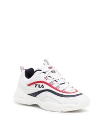 weiße bedruckte niedrige Sneakers von Fila