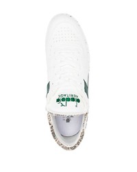 weiße bedruckte niedrige Sneakers von Diadora