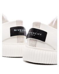 weiße bedruckte niedrige Sneakers von Givenchy