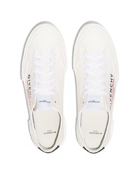 weiße bedruckte niedrige Sneakers von Givenchy