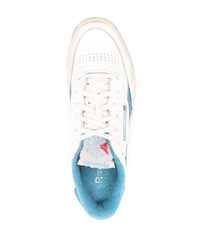 weiße bedruckte niedrige Sneakers von Reebok