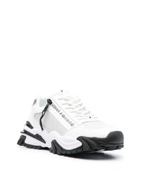 weiße bedruckte niedrige Sneakers von VERSACE JEANS COUTURE